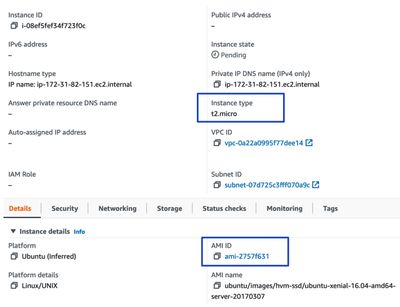 New EC2 instance created in AWS